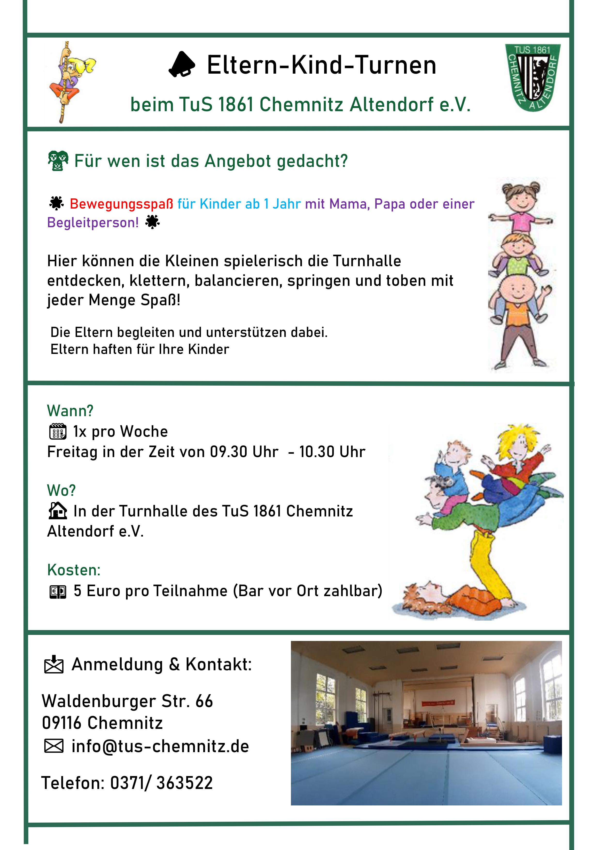 Poster Eltern Kind Turnen